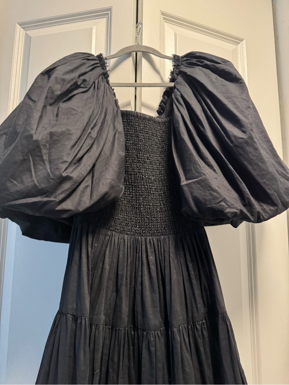 Aje Black Puff-Sleeve Tiered Maxi Dress - Picture 2 of 3